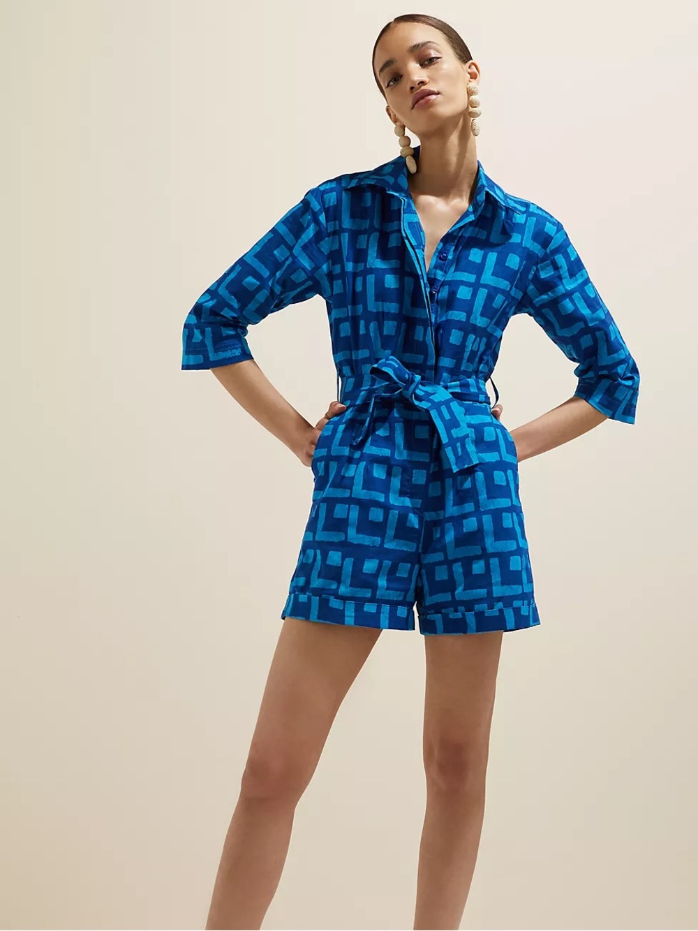 Anthropologie SIKA geometric romper Size 4
